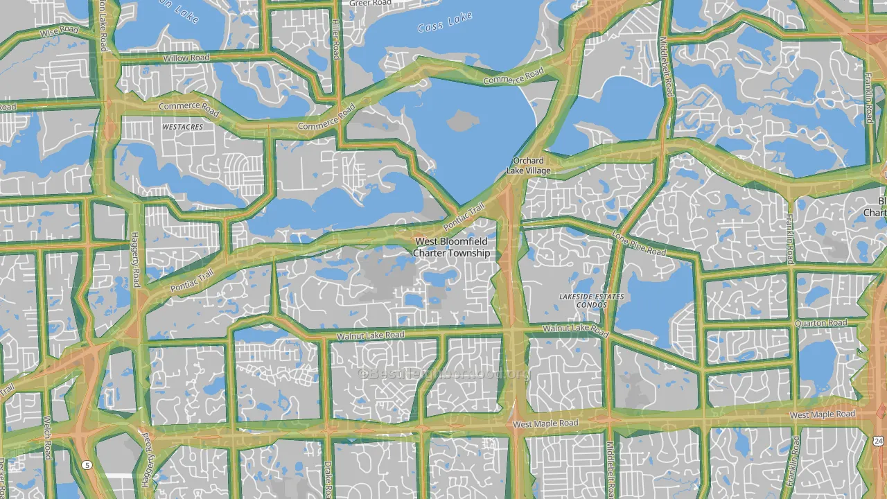 48323, MI Map of Noise Levels in 48323