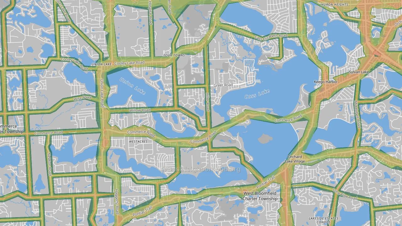48324, MI Map of Noise Levels in 48324
