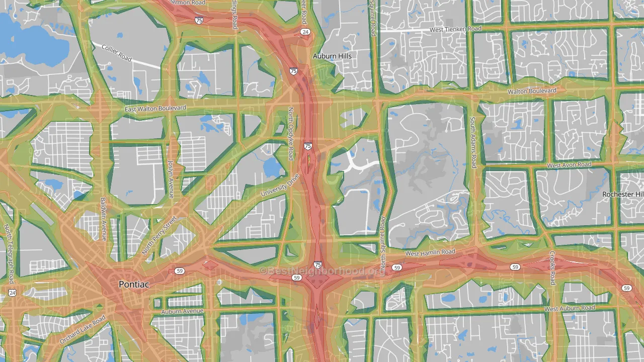 48326, MI Map of Noise Levels in 48326