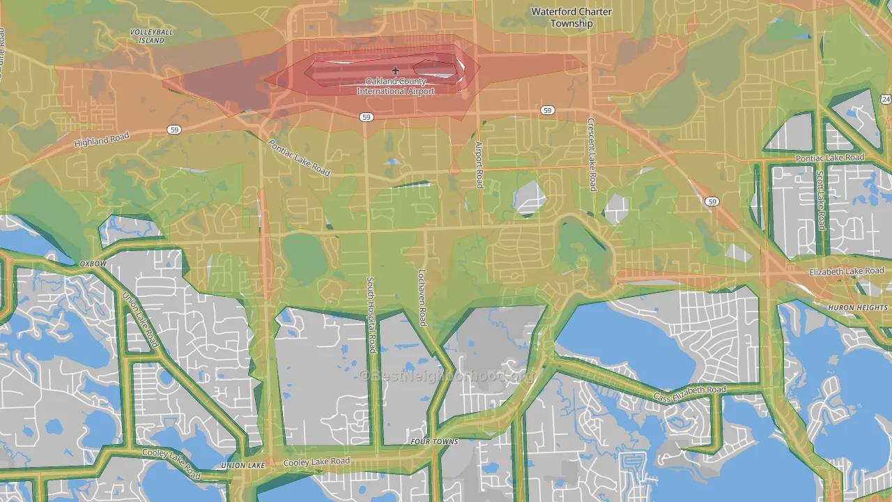 48327, MI Map of Noise Levels in 48327