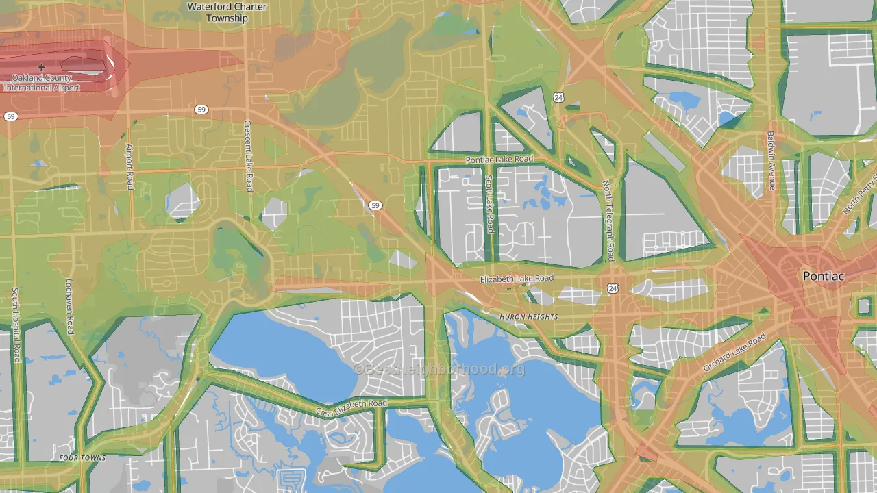 48328, MI Map of Noise Levels in 48328