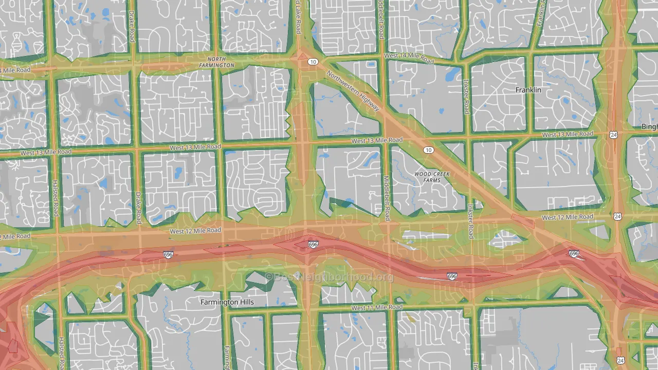 48334, MI Map of Noise Levels in 48334