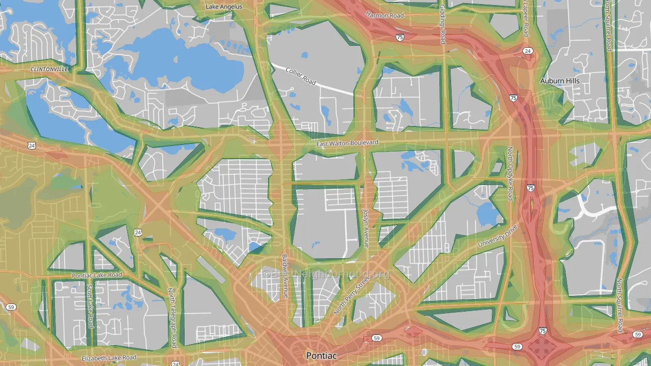 48340, MI Map of Noise Levels in 48340