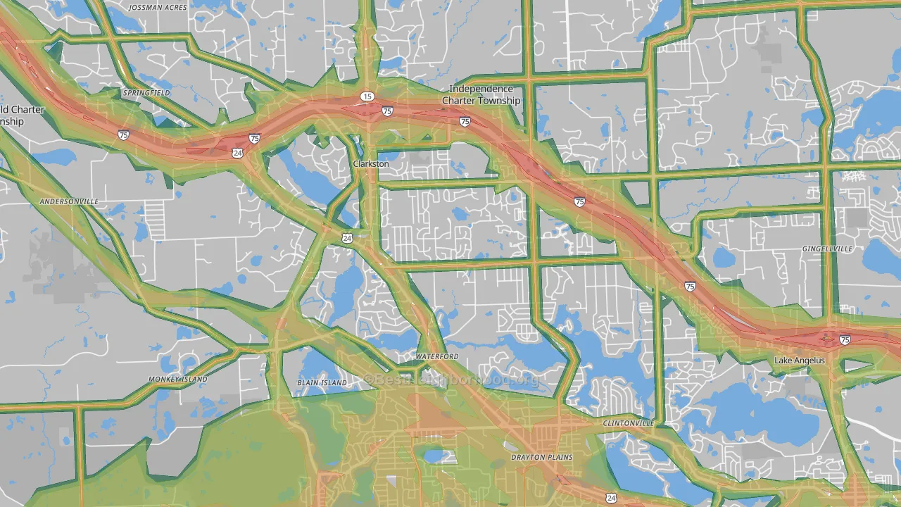48346, MI Map of Noise Levels in 48346