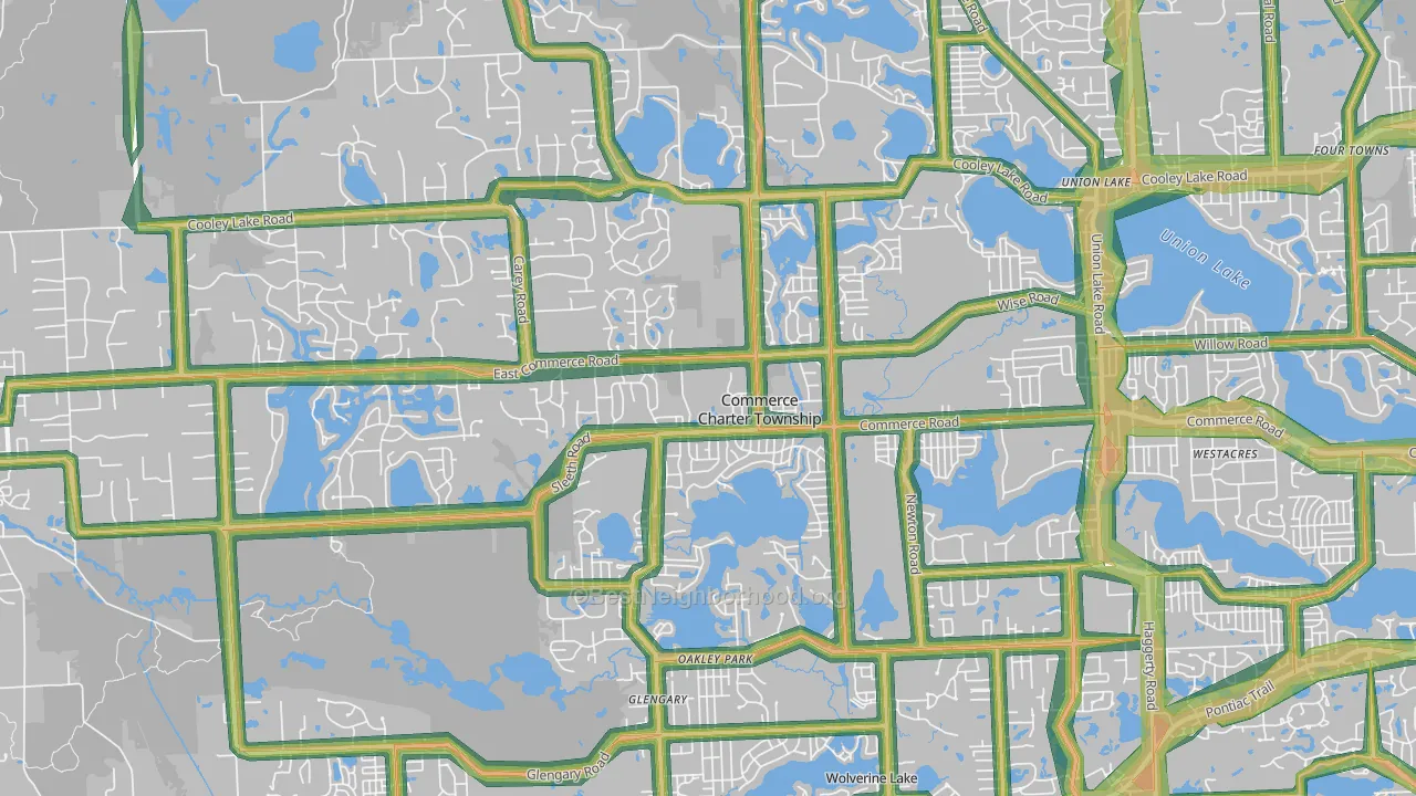 48382, MI Map of Noise Levels in 48382