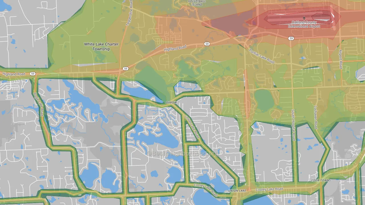 48386, MI Map of Noise Levels in 48386