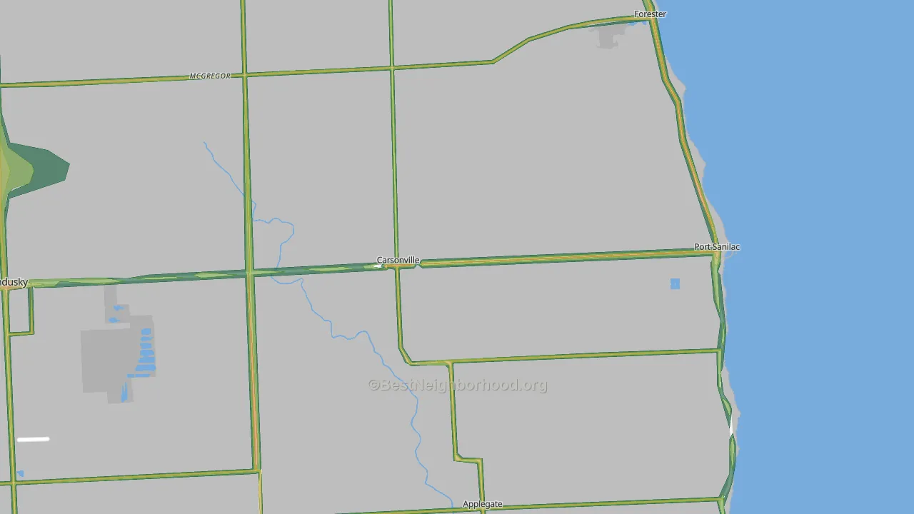 48419, MI Map of Noise Levels in 48419