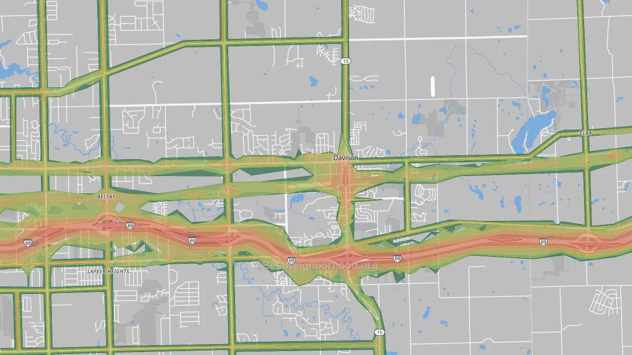 48423, MI Map of Noise Levels in 48423