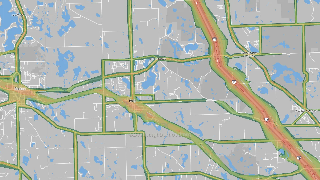 48442, MI Map of Noise Levels in 48442