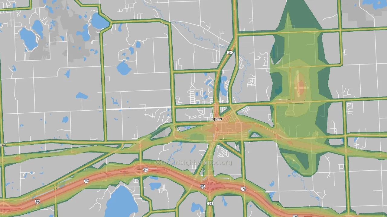 48446, MI Map of Noise Levels in 48446