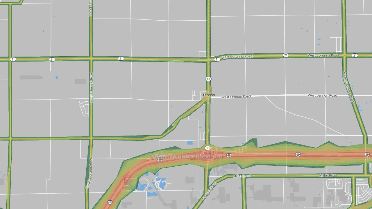 48449, MI Map of Noise Levels in 48449