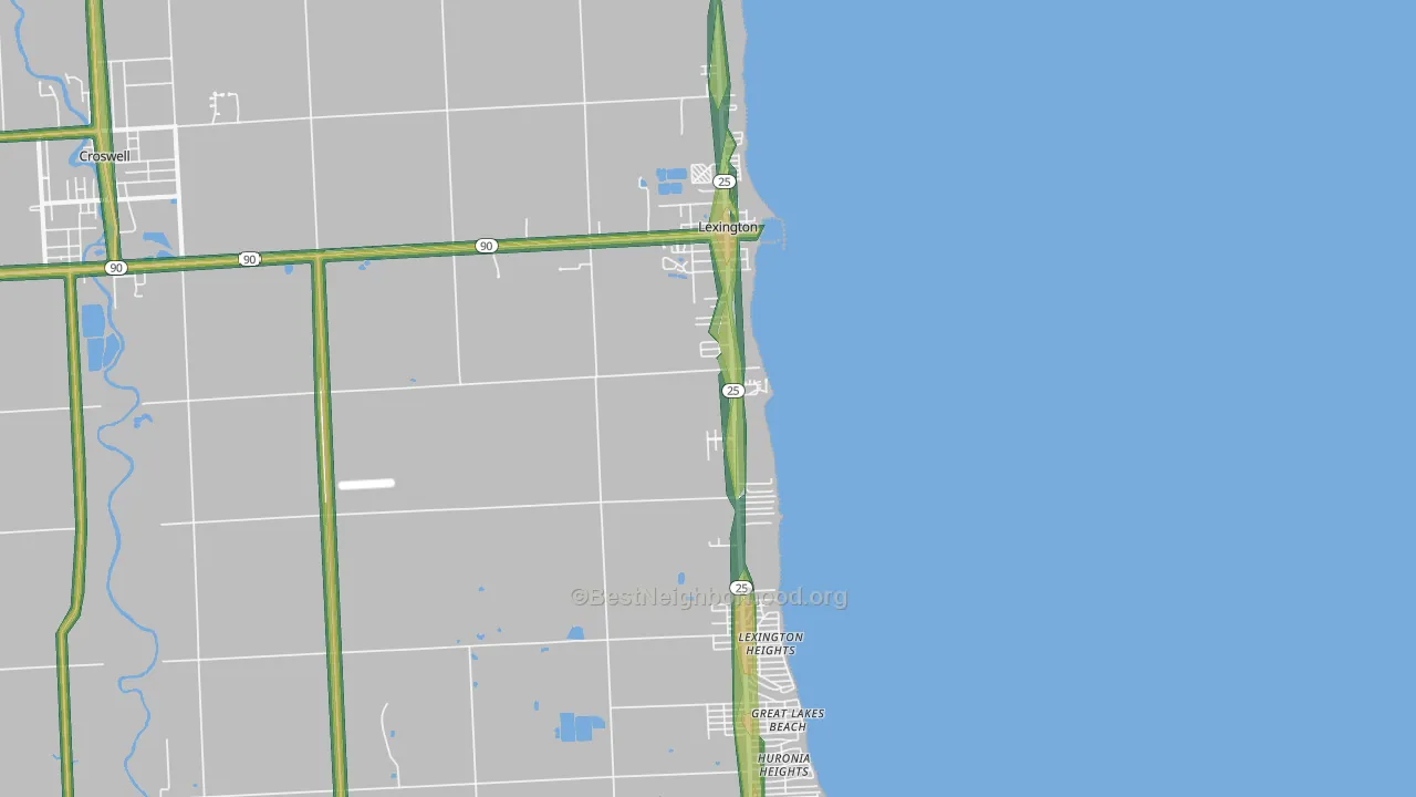 48450, MI Map of Noise Levels in 48450