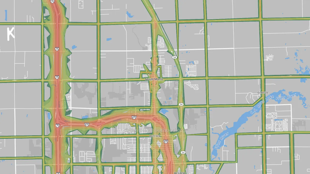 48458, MI Map of Noise Levels in 48458