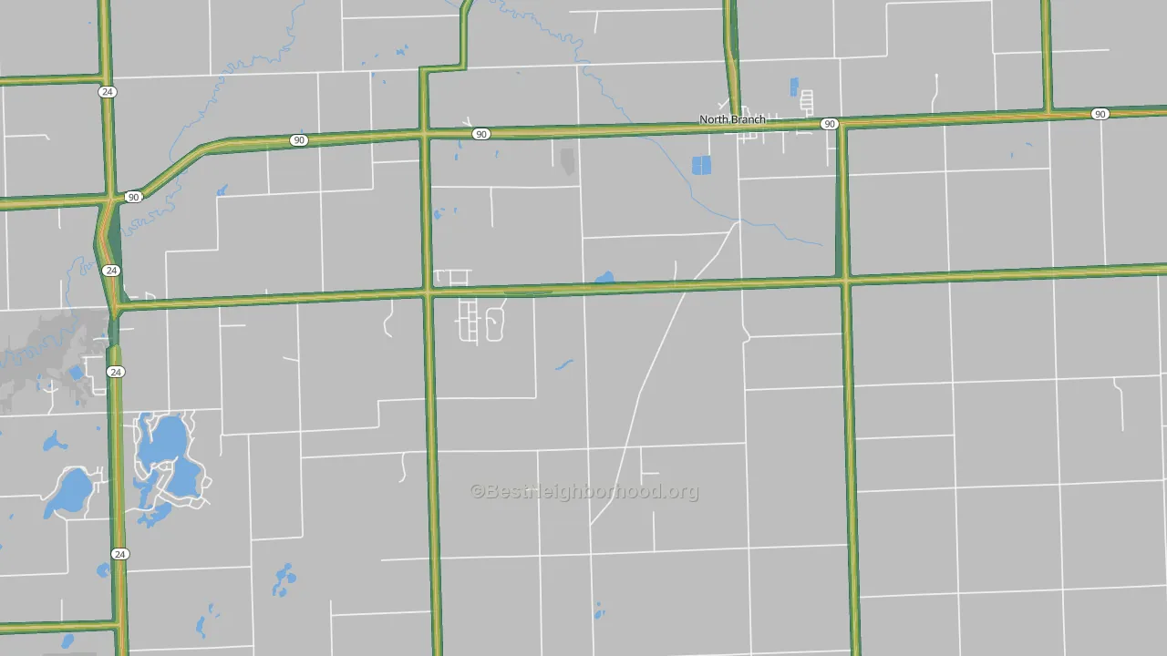 48461, MI Map of Noise Levels in 48461