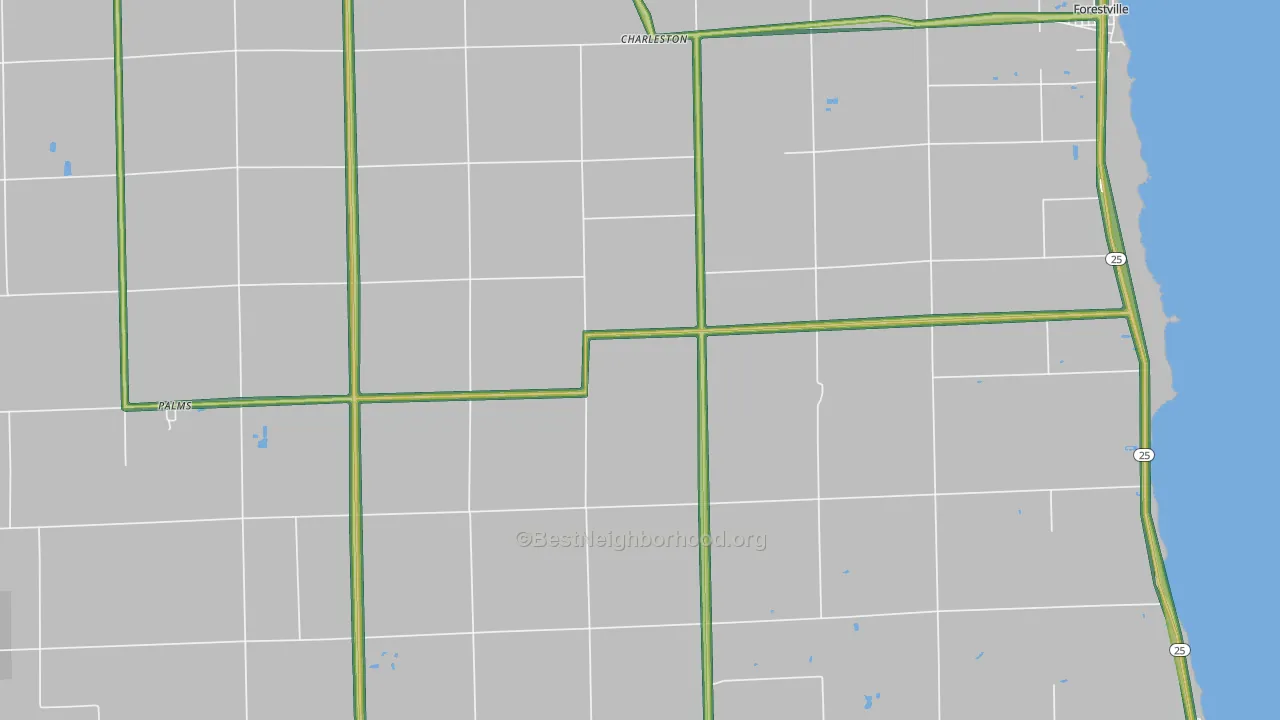 48465, MI Map of Noise Levels in 48465