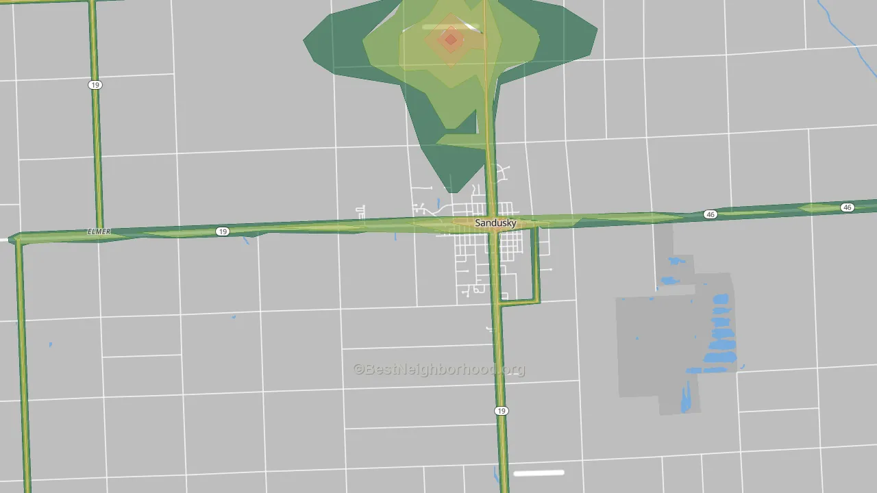 48471, MI Map of Noise Levels in 48471