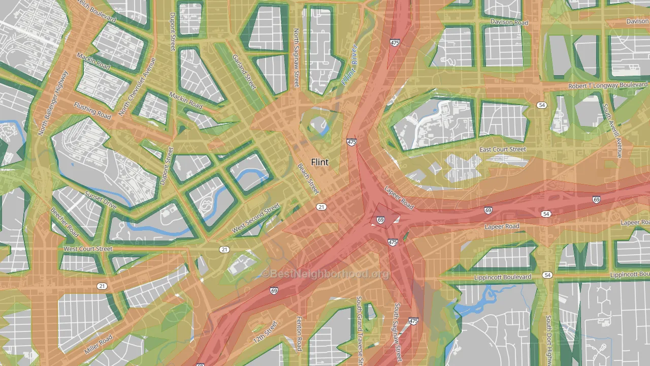48502, MI Map of Noise Levels in 48502
