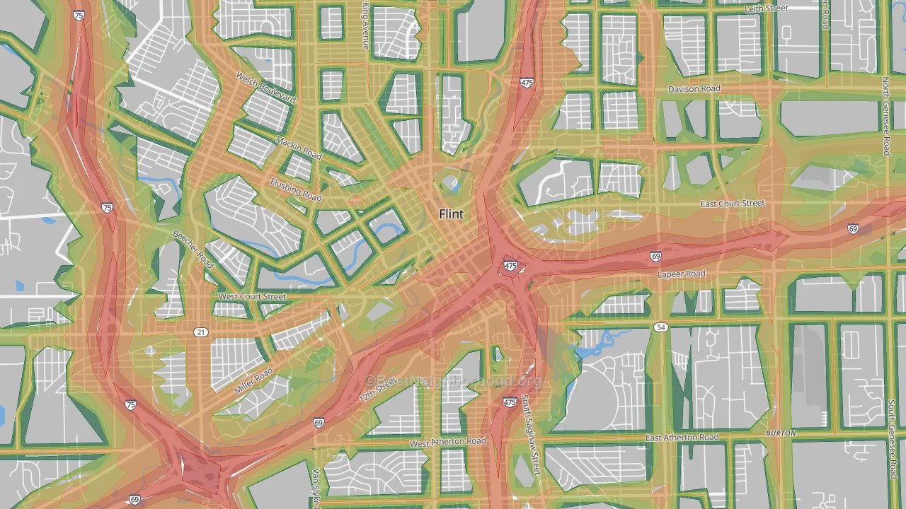 48503, MI Map of Noise Levels in 48503