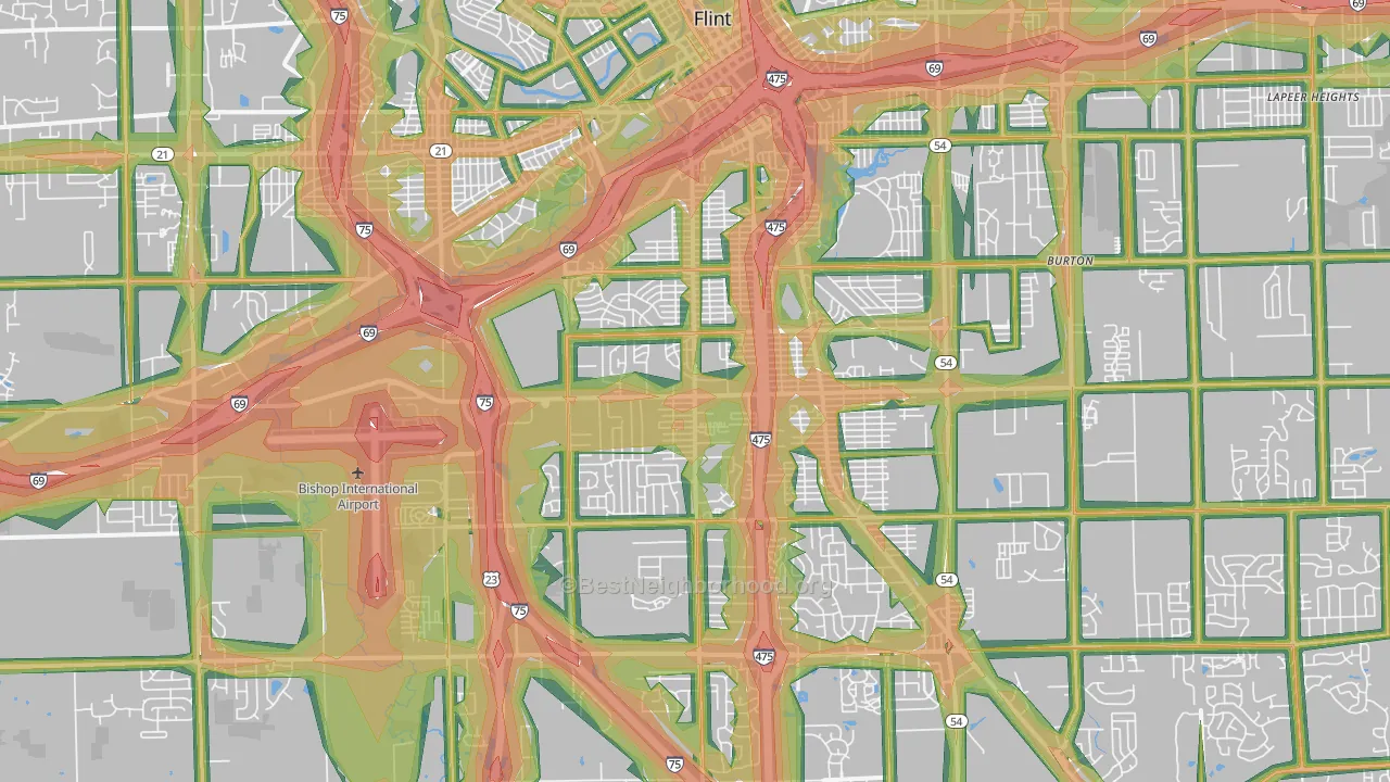 48507, MI Map of Noise Levels in 48507