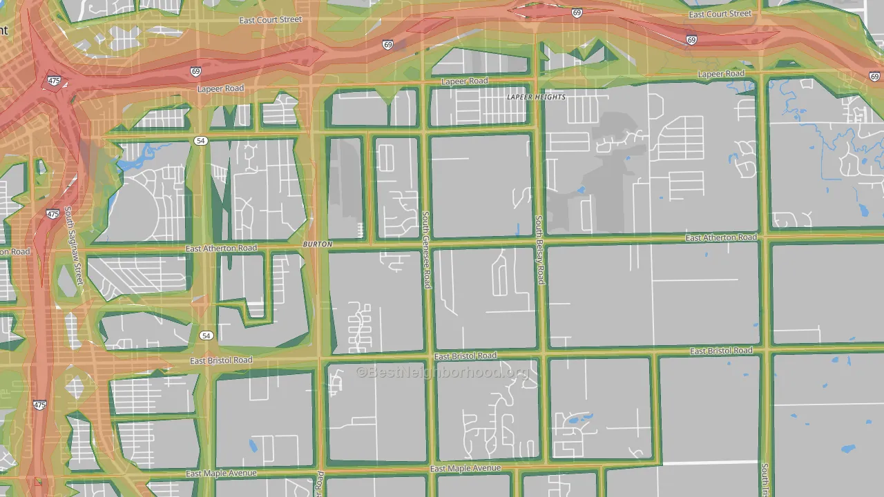 48519, MI Map of Noise Levels in 48519