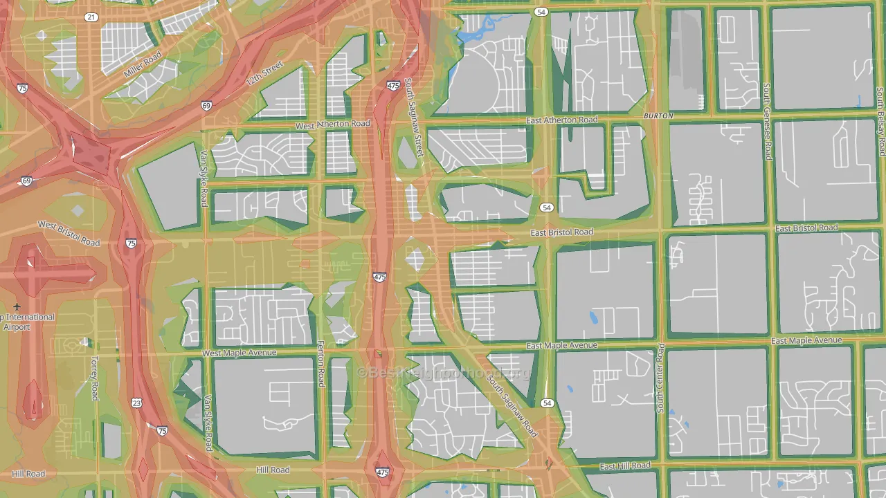 48529, MI Map of Noise Levels in 48529