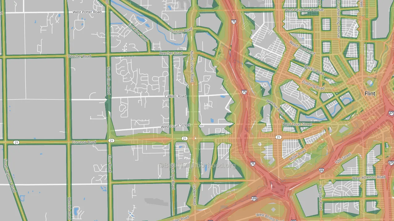 48532, MI Map of Noise Levels in 48532