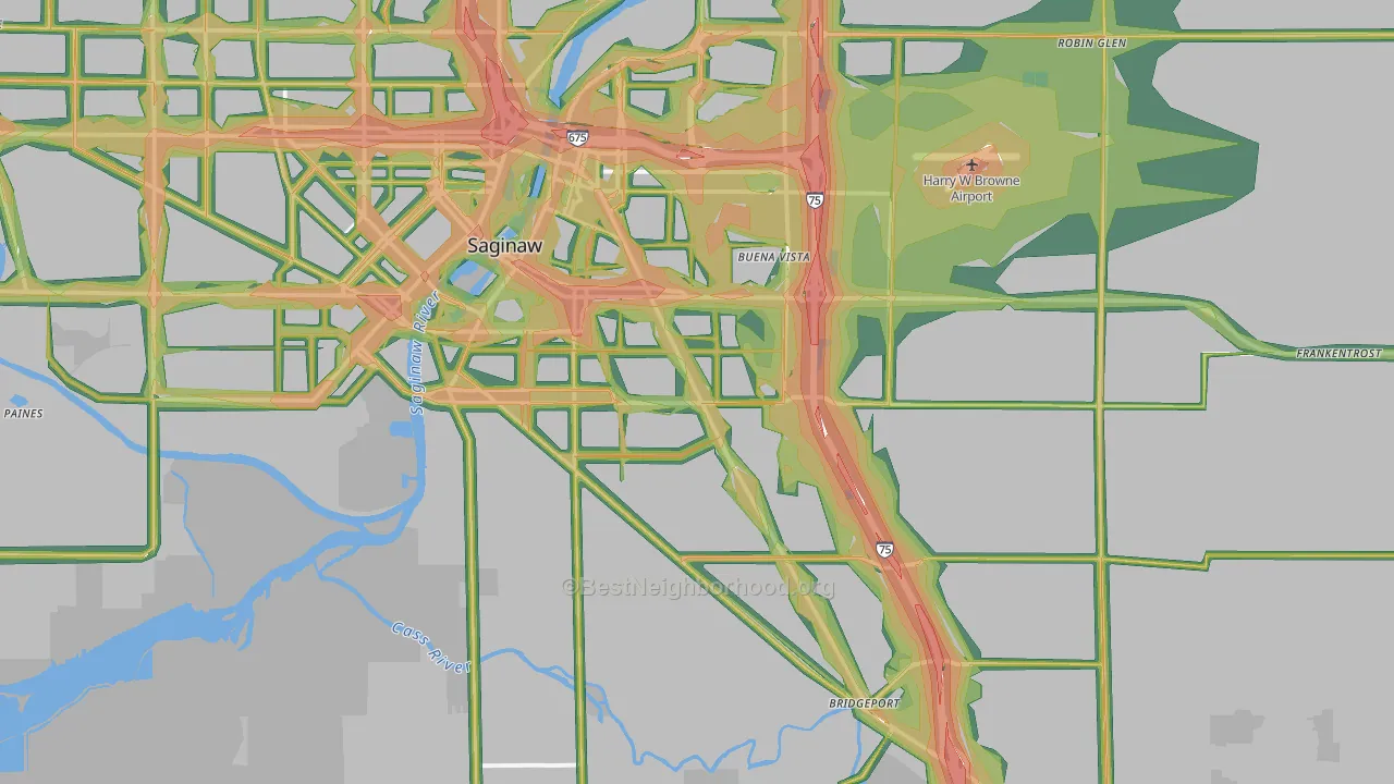 48601, MI Map of Noise Levels in 48601