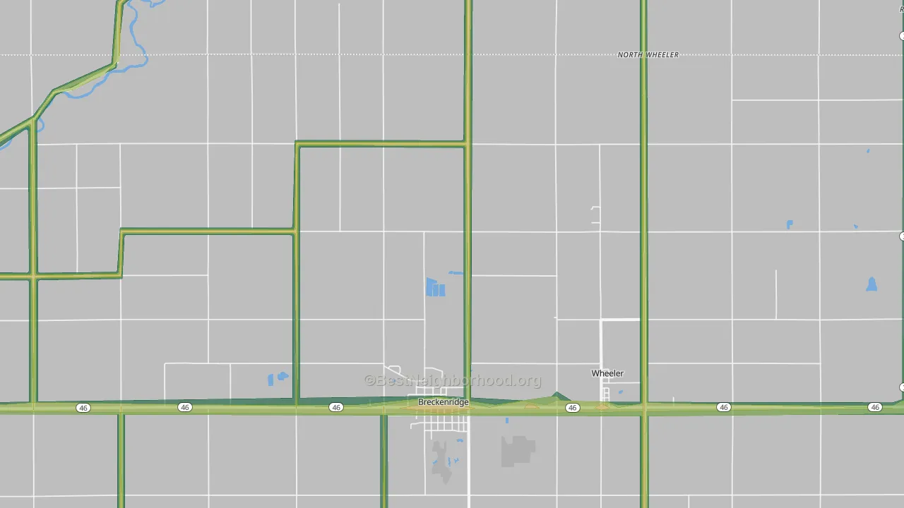 48615, MI Map of Noise Levels in 48615