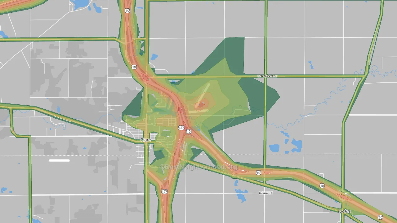 48617, MI Map of Noise Levels in 48617