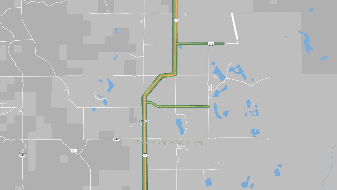 48619, MI Map of Noise Levels in 48619