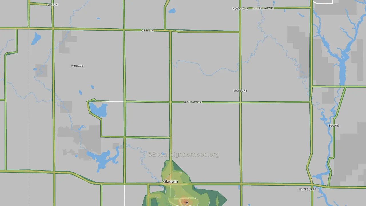 48624, MI Map of Noise Levels in 48624