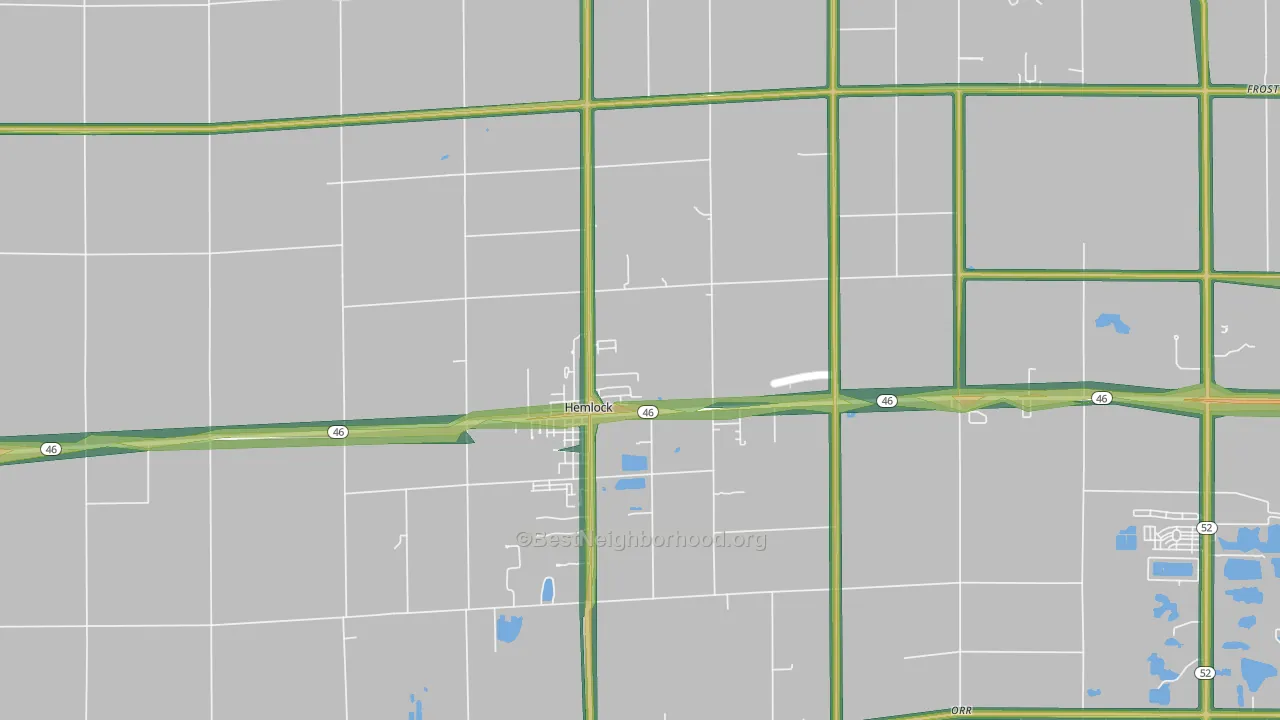 48626, MI Map of Noise Levels in 48626