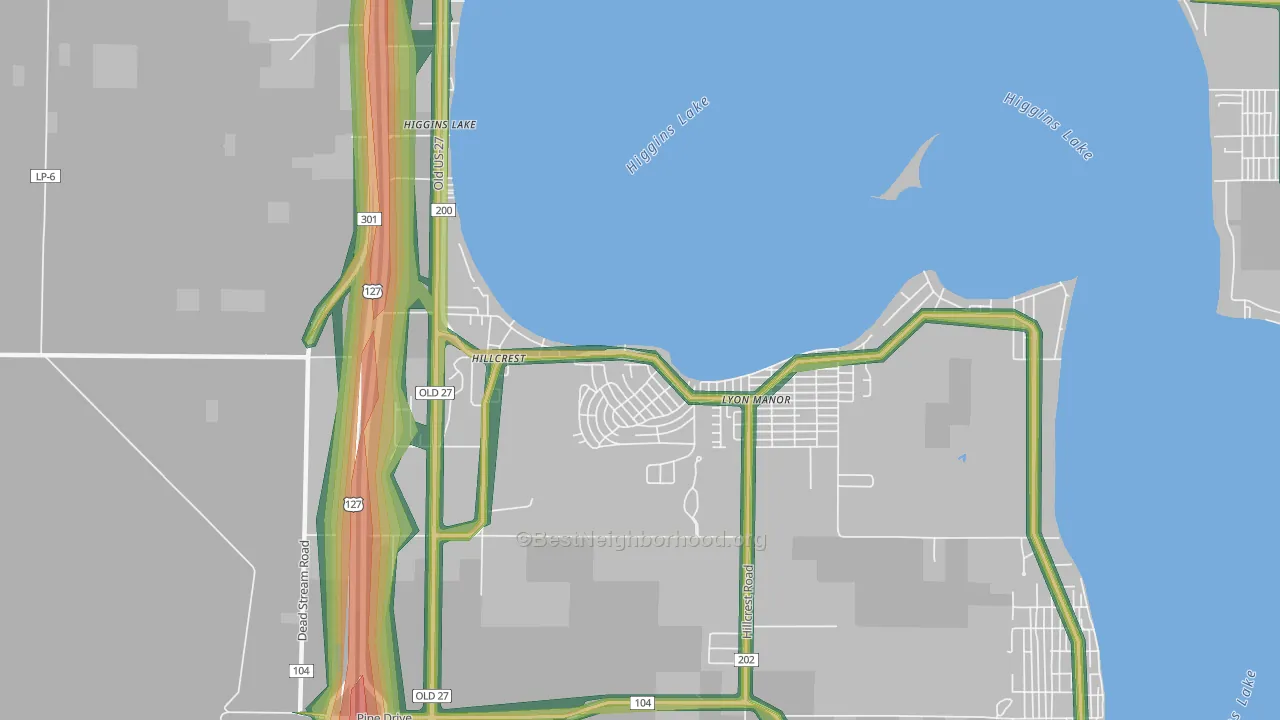 48627, MI Map of Noise Levels in 48627