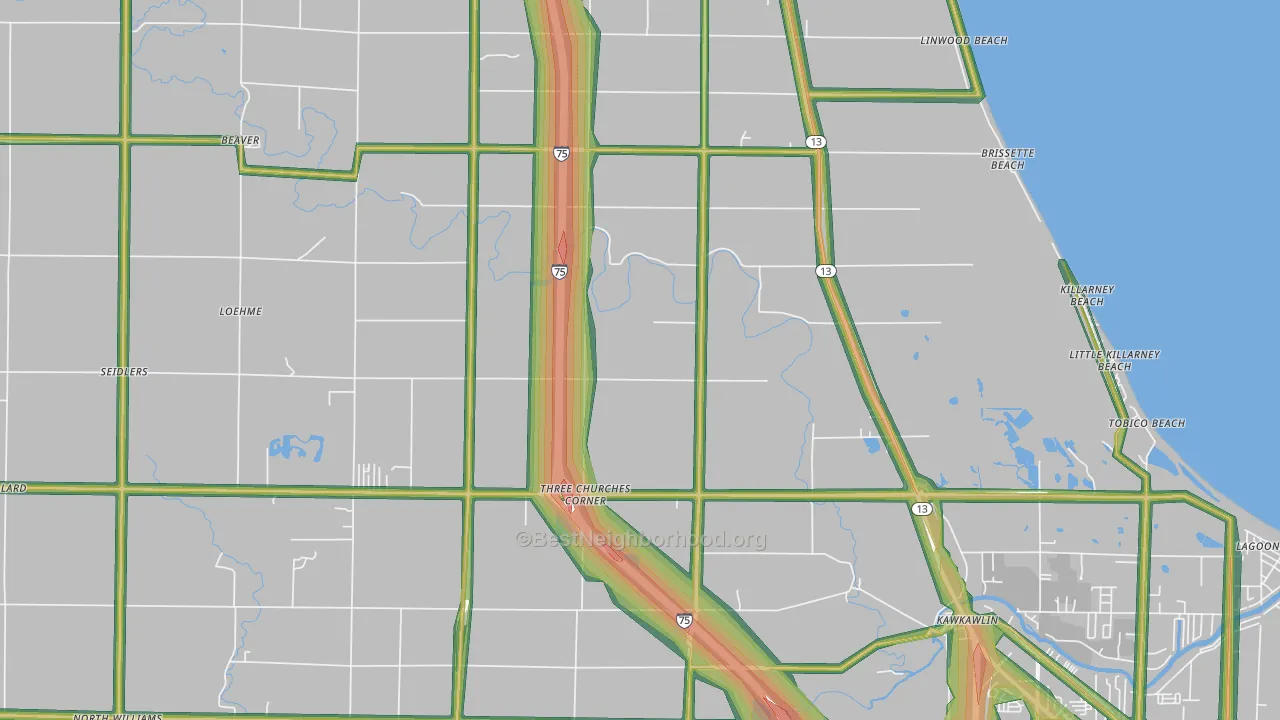 48631, MI Map of Noise Levels in 48631