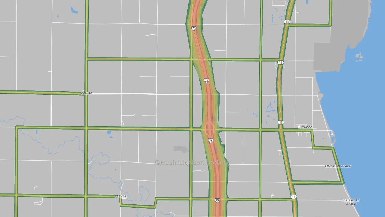 48634, MI Map of Noise Levels in 48634