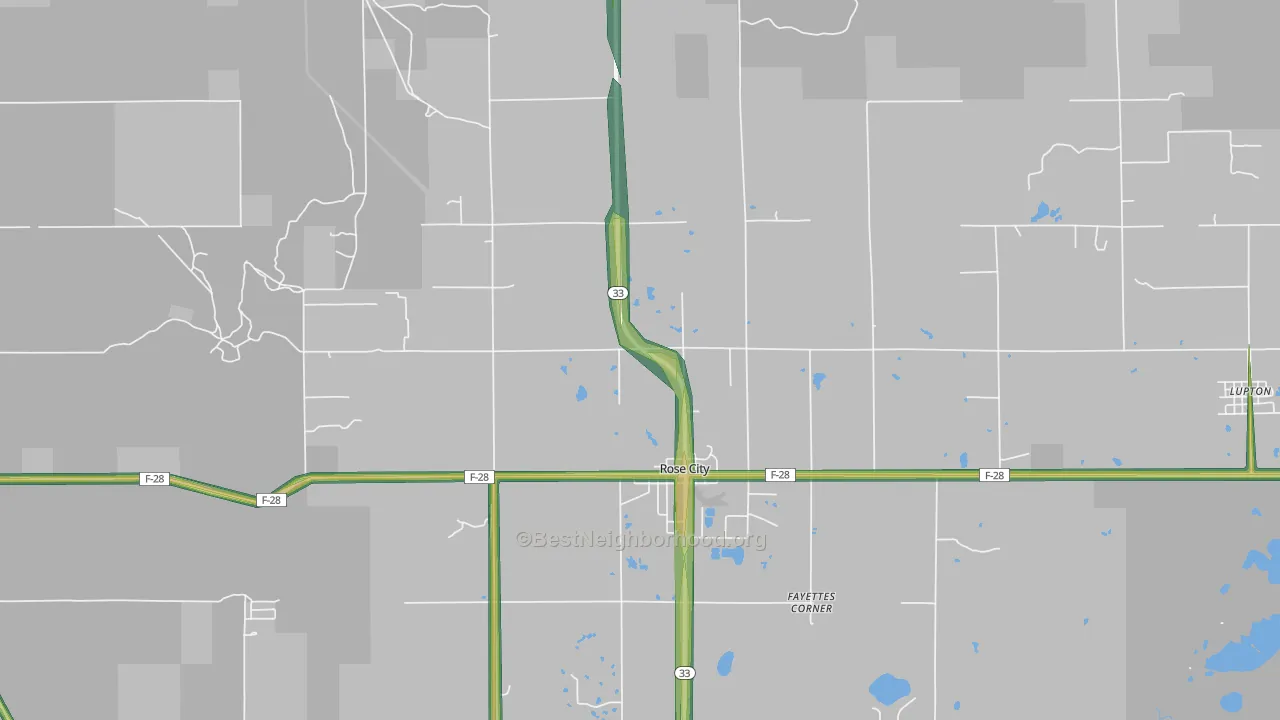 48654, MI Map of Noise Levels in 48654