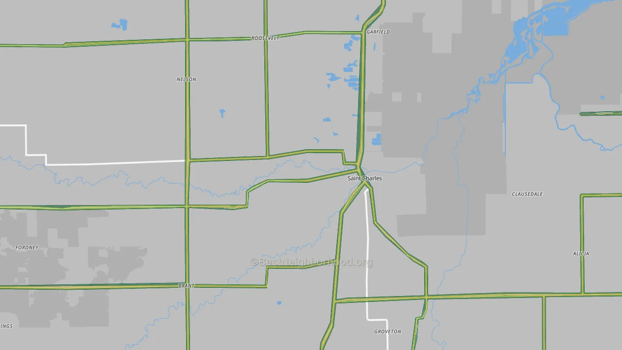 48655, MI Map of Noise Levels in 48655