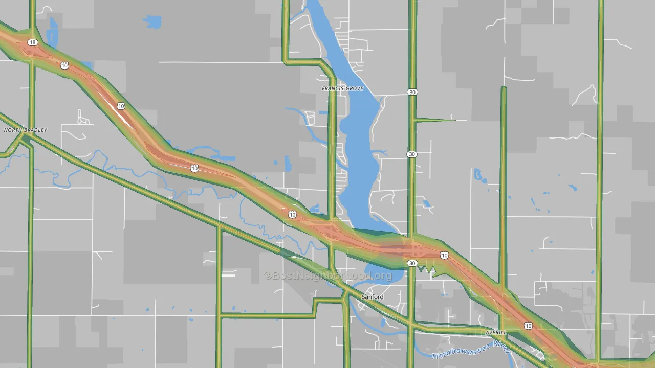 48657, MI Map of Noise Levels in 48657