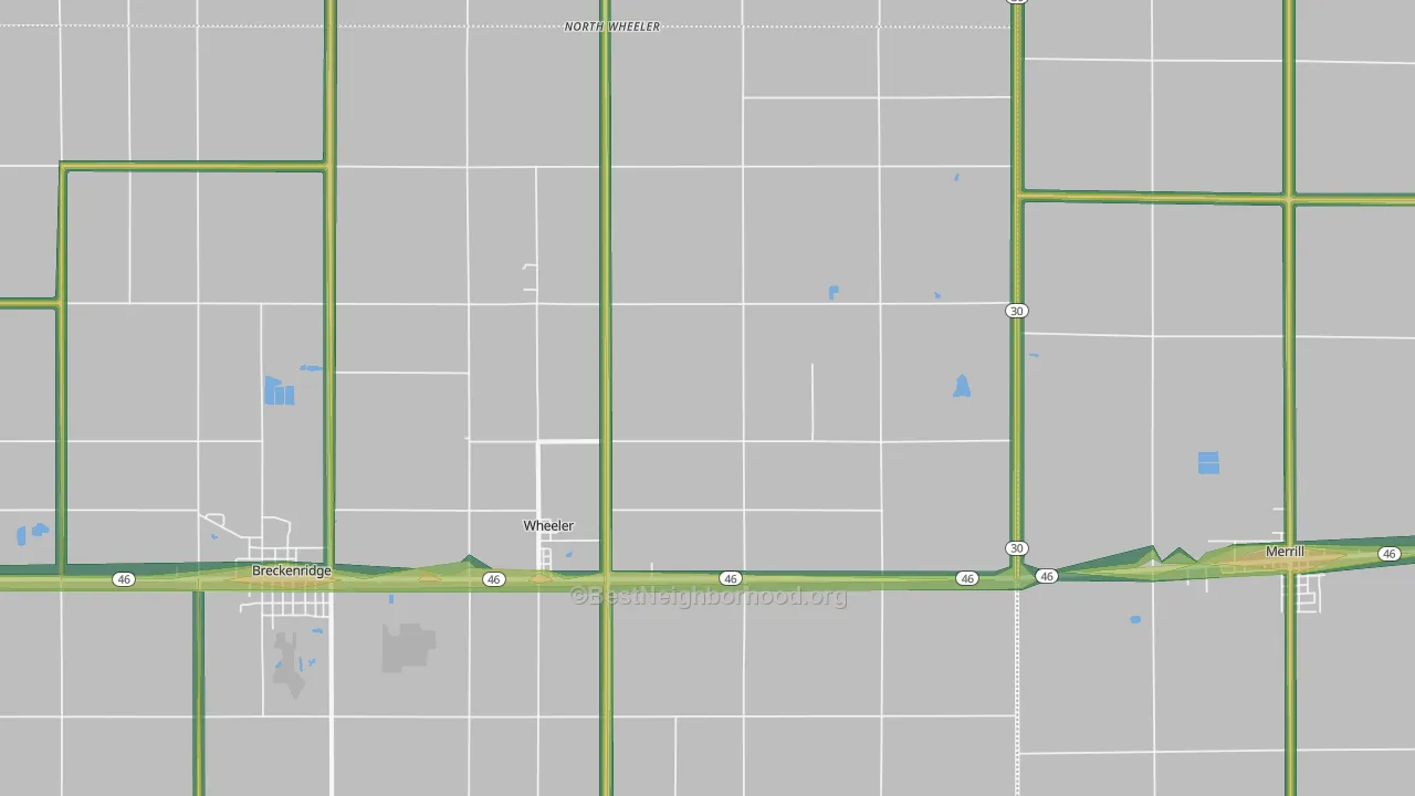 48662, MI Map of Noise Levels in 48662