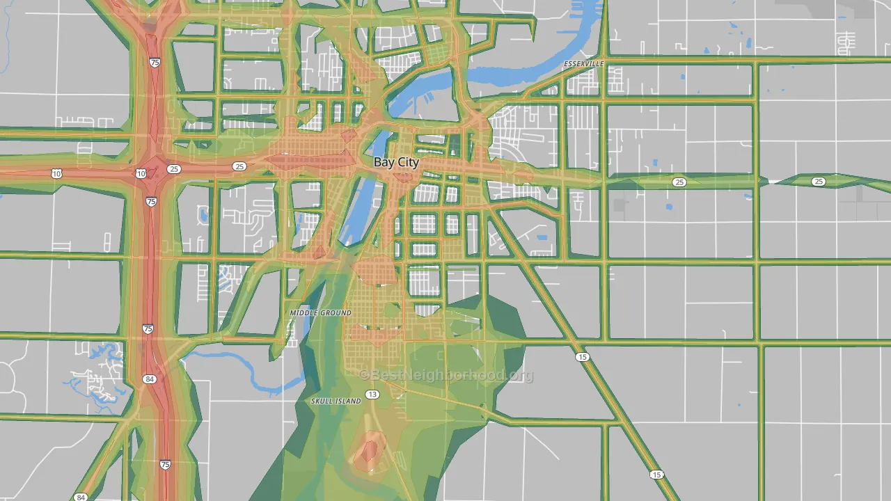 48708, MI Map of Noise Levels in 48708