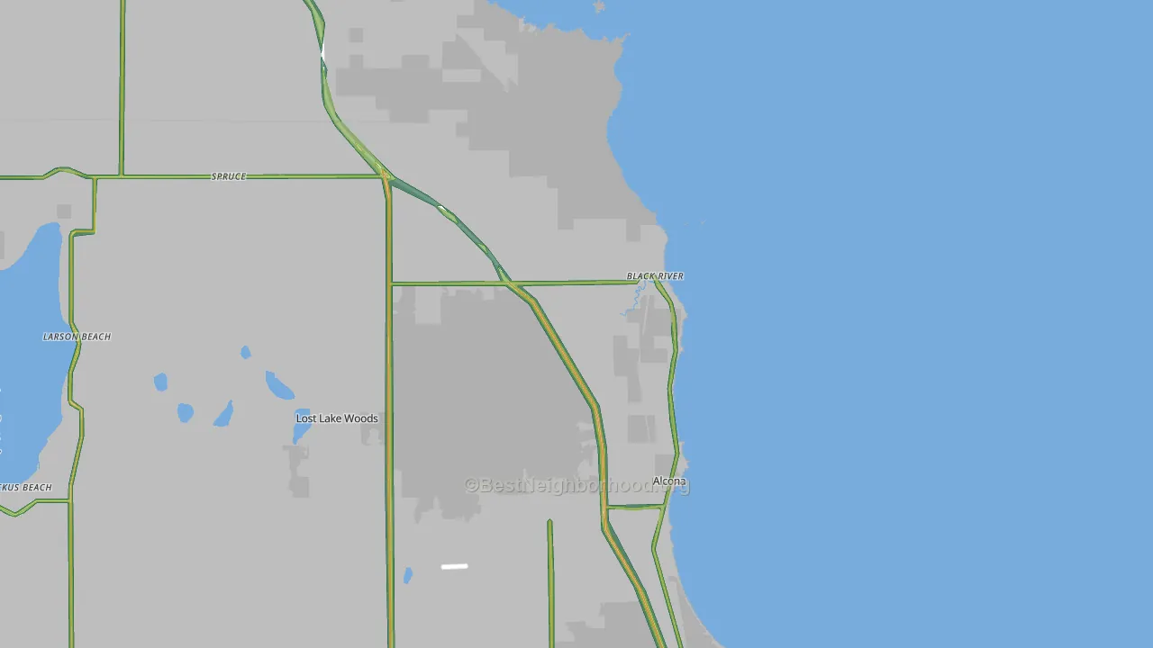 48721, MI Map of Noise Levels in 48721
