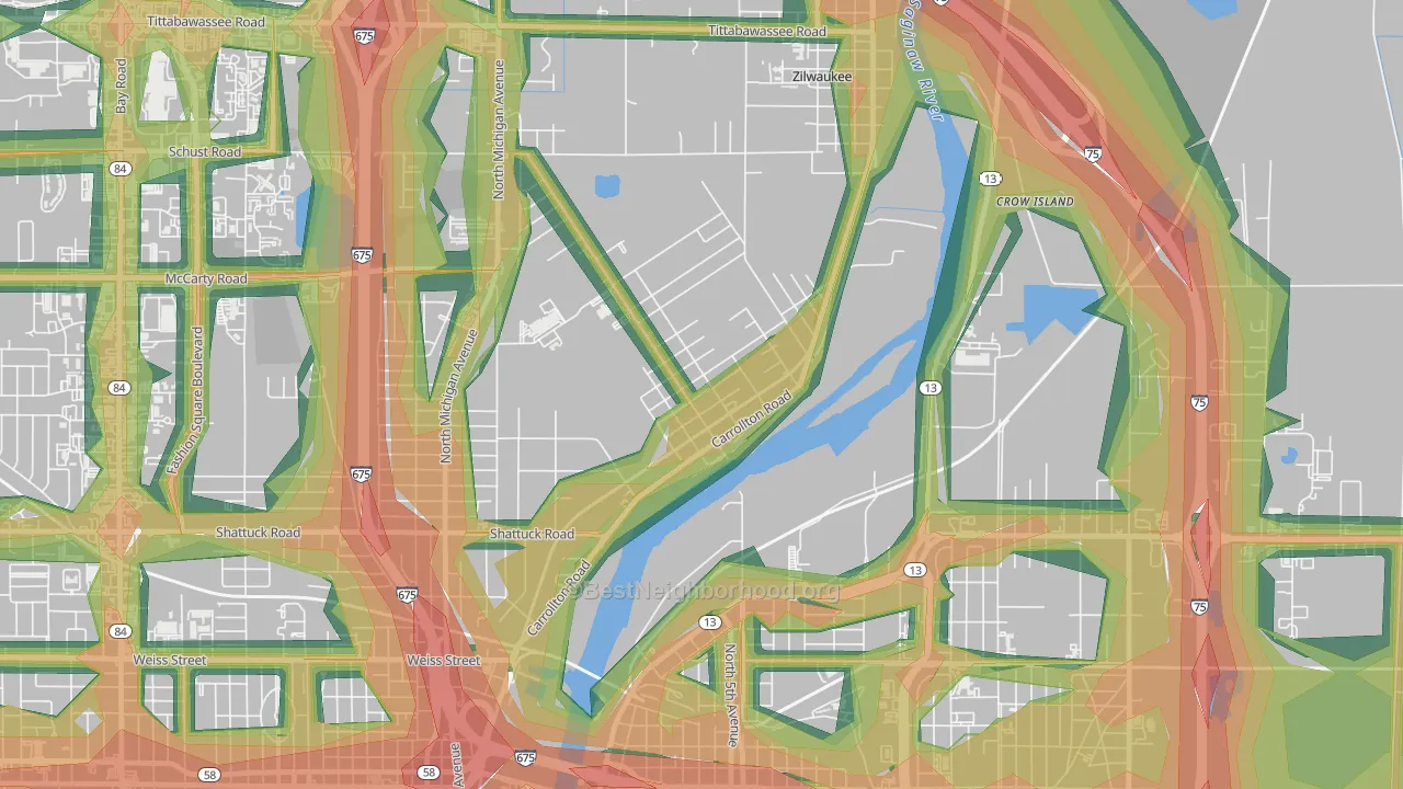 48724, MI Map of Noise Levels in 48724
