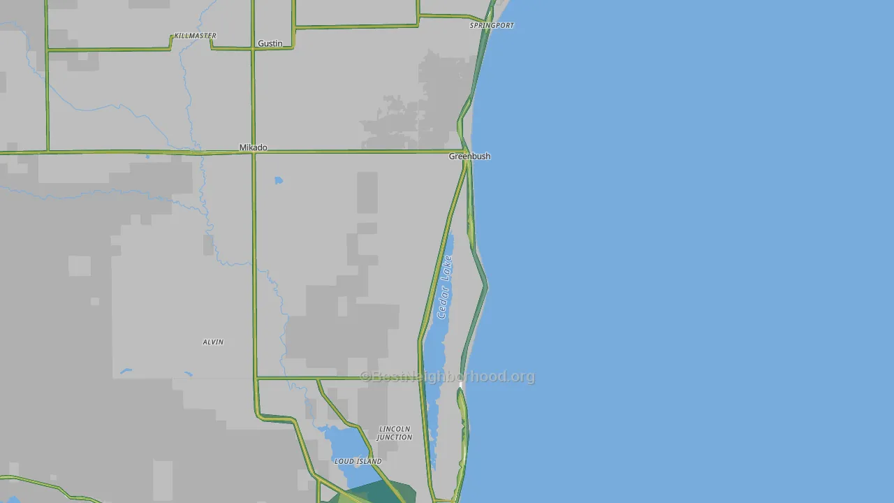 48738, MI Map of Noise Levels in 48738