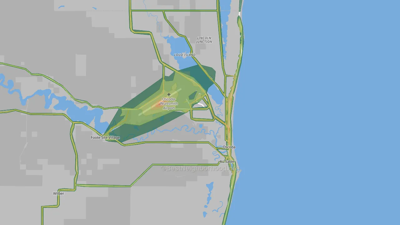48750, MI Map of Noise Levels in 48750