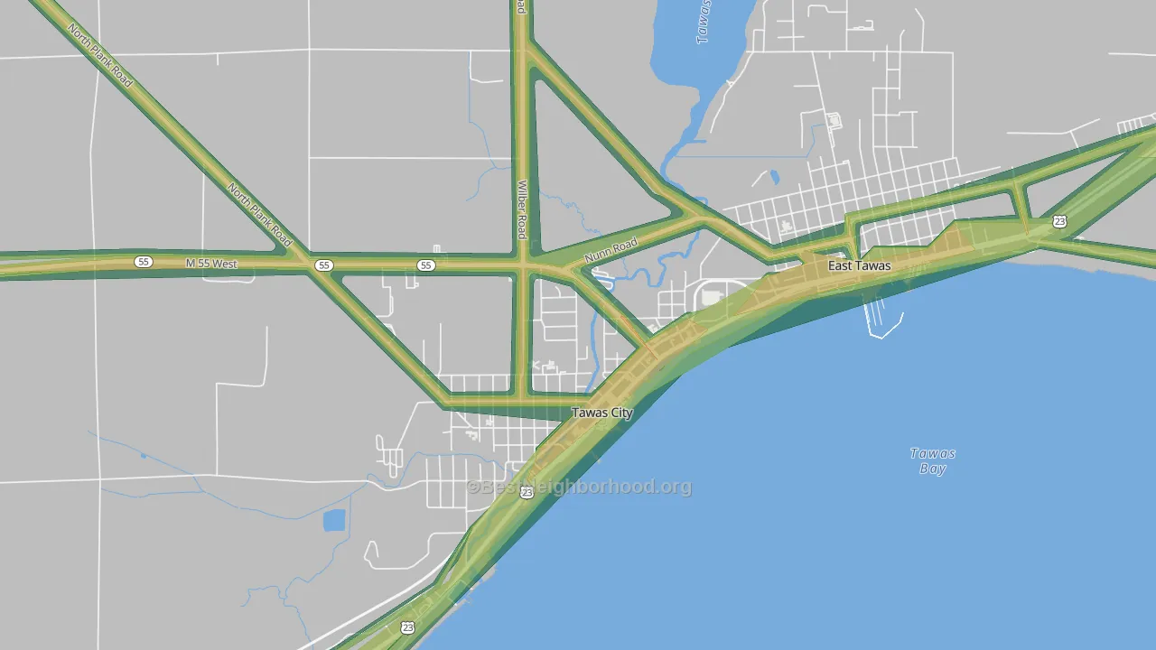 48764, MI Map of Noise Levels in 48764