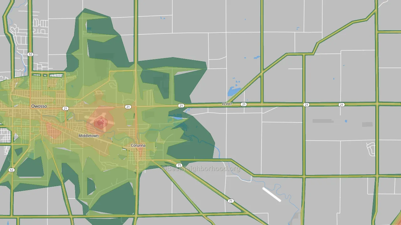 48817, MI Map of Noise Levels in 48817
