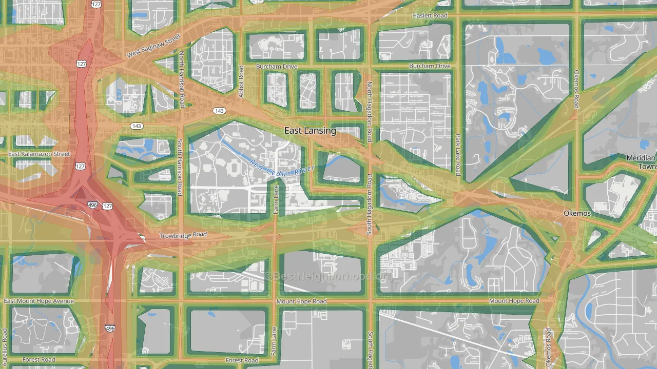 48824, MI Map of Noise Levels in 48824