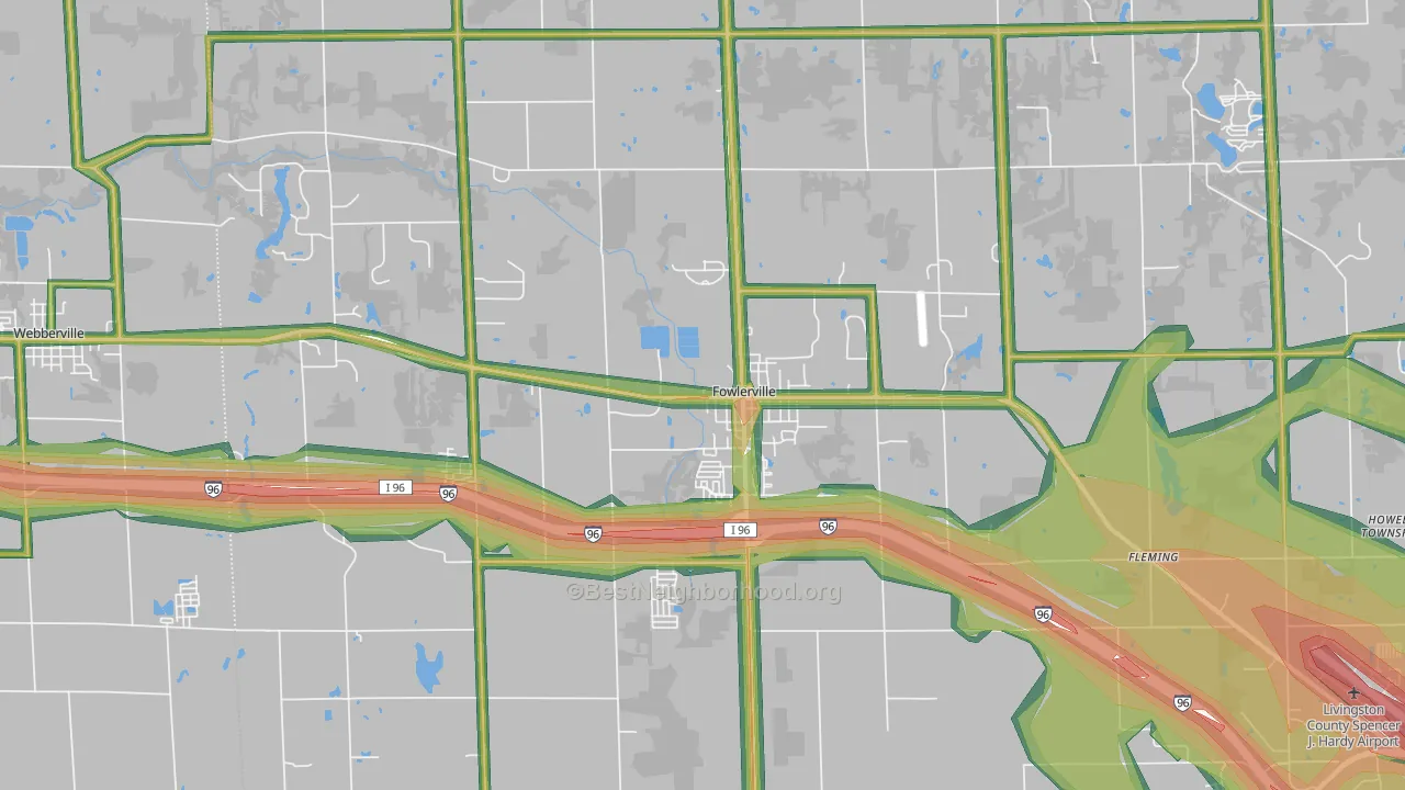 48836, MI Map of Noise Levels in 48836