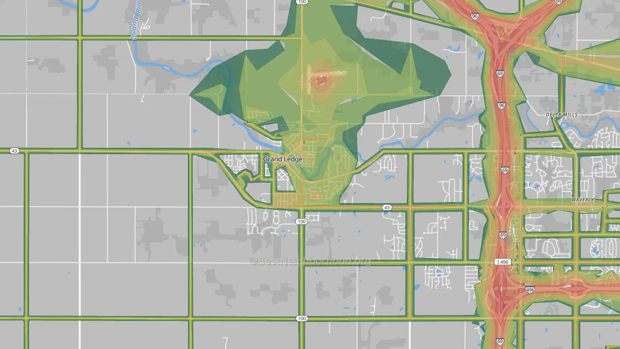 48837, MI Map of Noise Levels in 48837