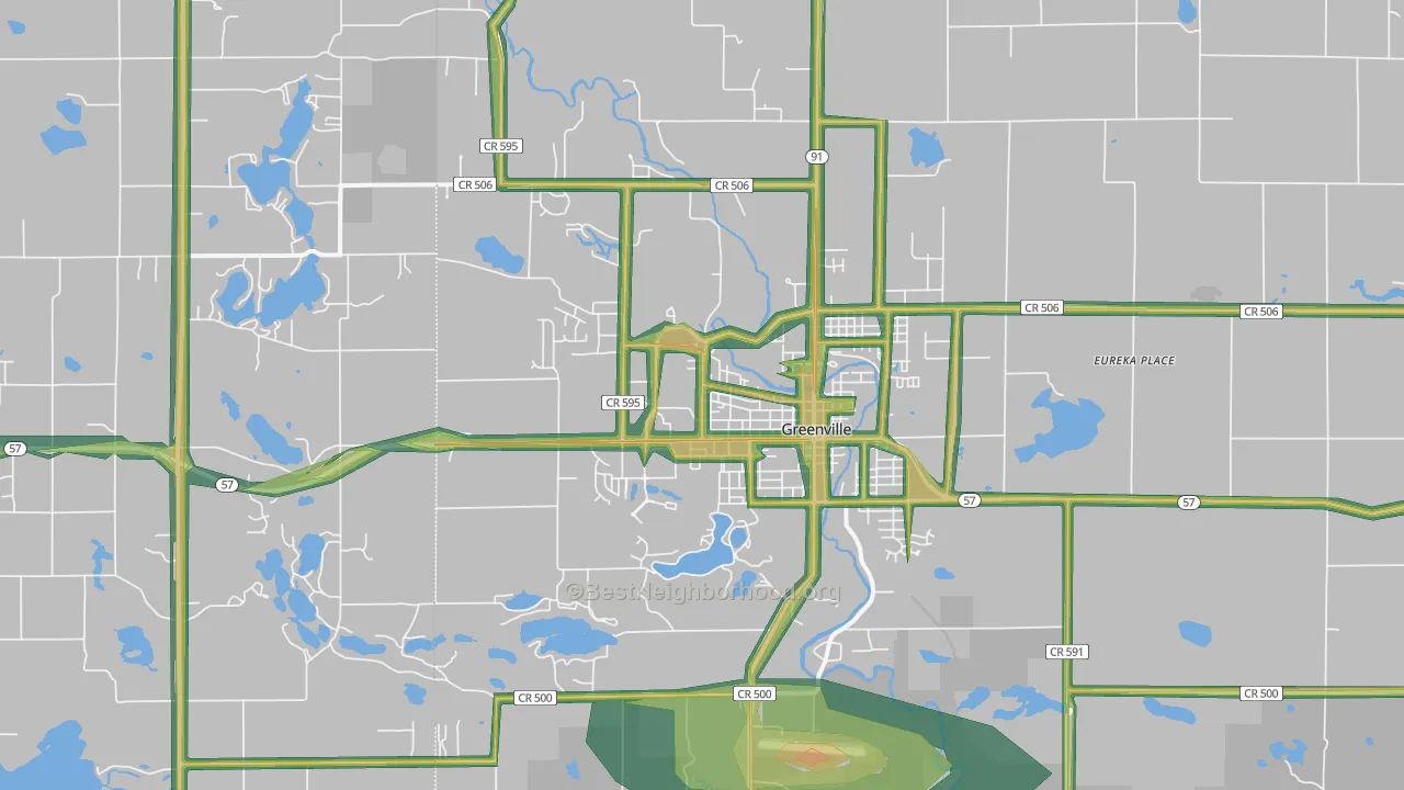 48838, MI Map of Noise Levels in 48838